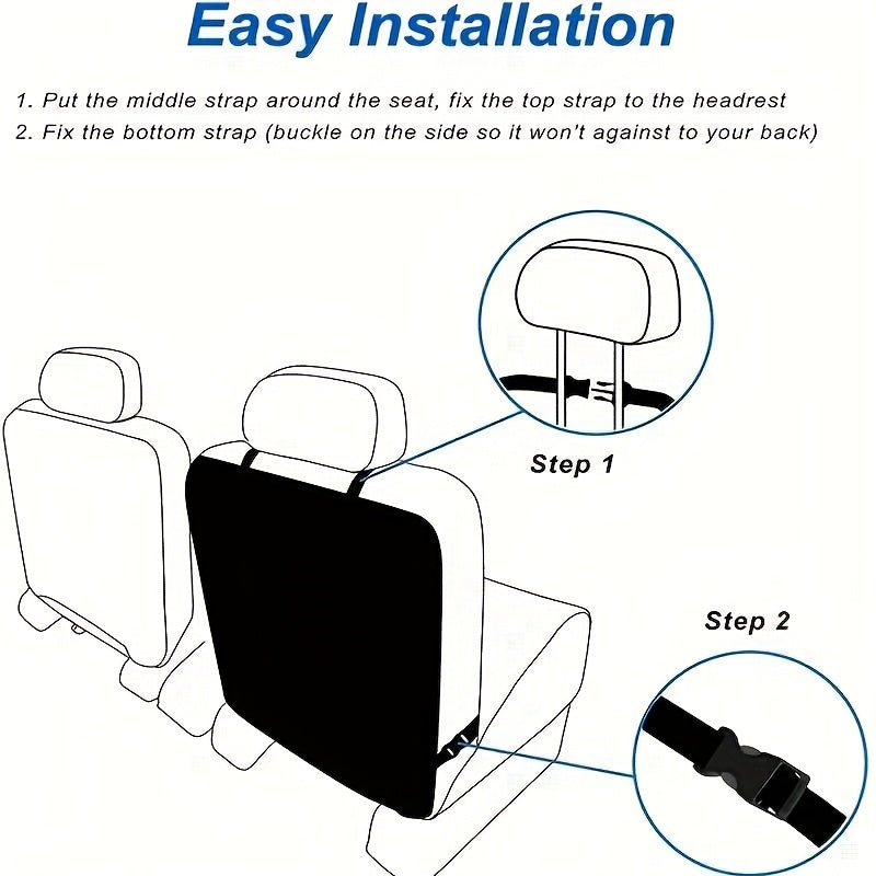 Protector de respaldo para asiento de coche, tela Oxford, anti-arañazos, organizador para patadas