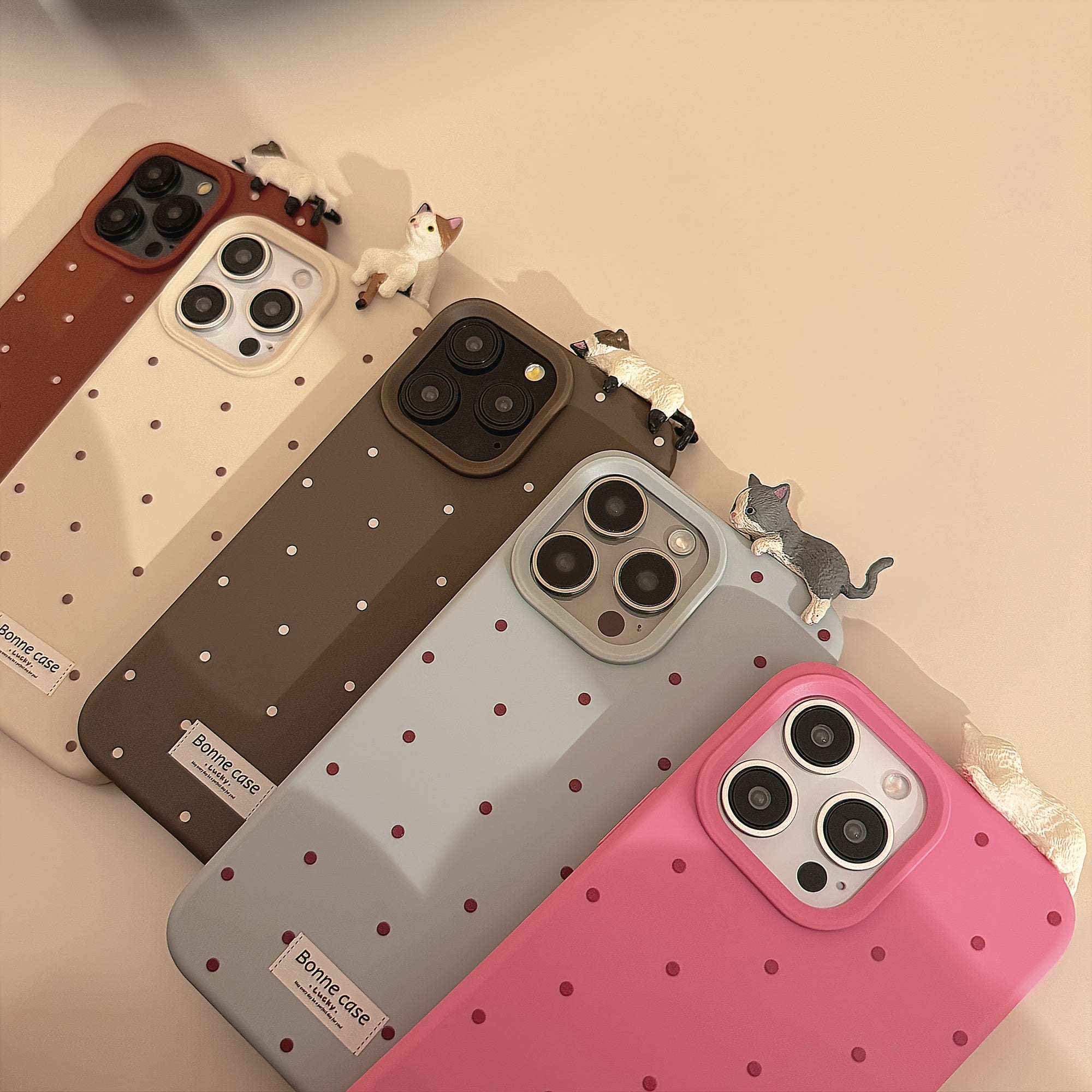 Handmade Soft Drop-Resistant 3D Lying Cat Phone Case for iPhone Models