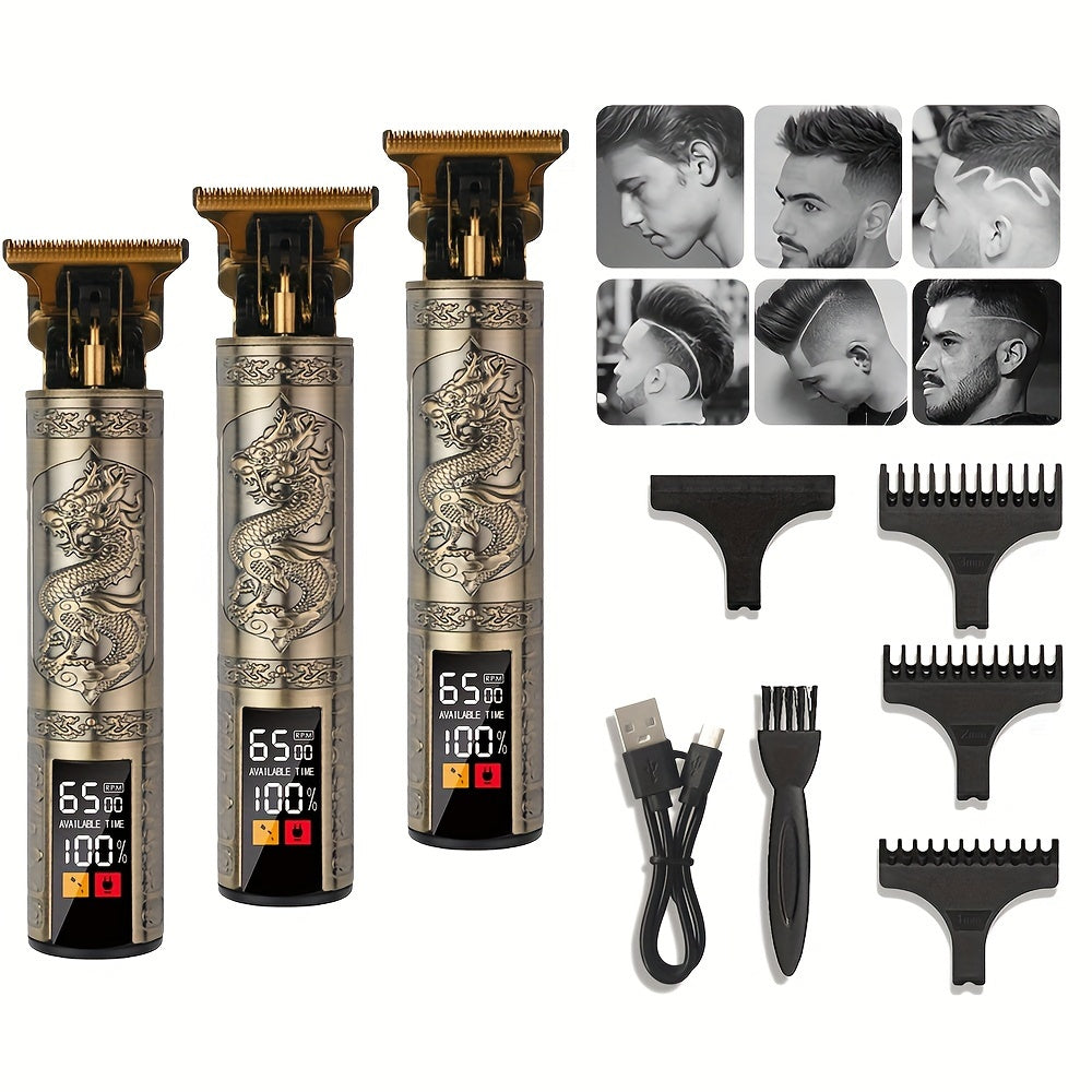 Rechargeable Cordless Hair Clipper for Salons and Home with T-Shaped Blade