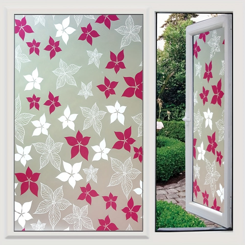 PVC Window Privacy Film Frosted Glass Covering UV Block Heat Control Self-Adhesive for Doors and Windows