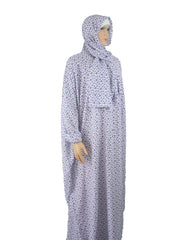 Women's Plus Size Muslim Elegant Loose Print Abaya Traditional Middle Eastern Dress