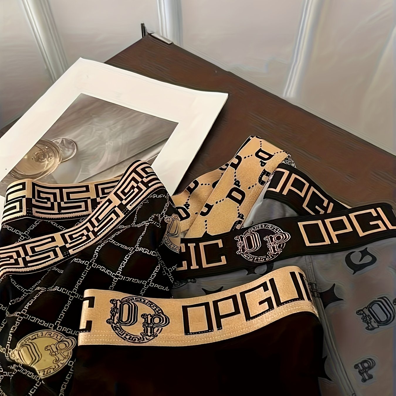 Men's Cotton Underwear Breathable Flat Corner Shorts with Elastic Waist for Daily and Sports Use