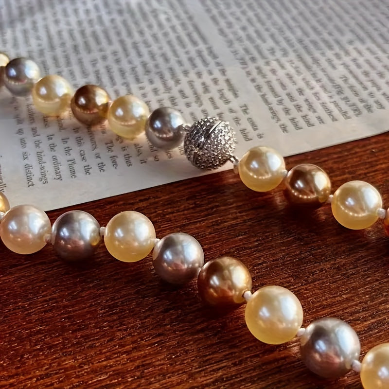 10mm Freshwater Pearl Necklace for Women Elegant Jewelry Gift