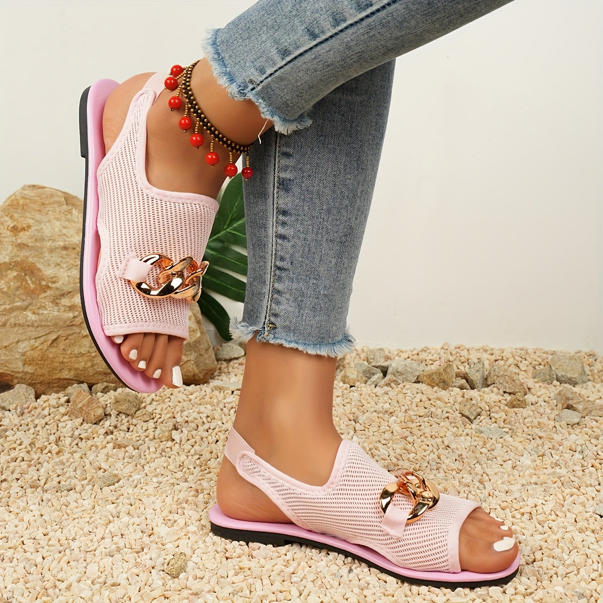 Women's Summer Breathable Mesh Casual Sports Sandals Lightweight Flip Flops