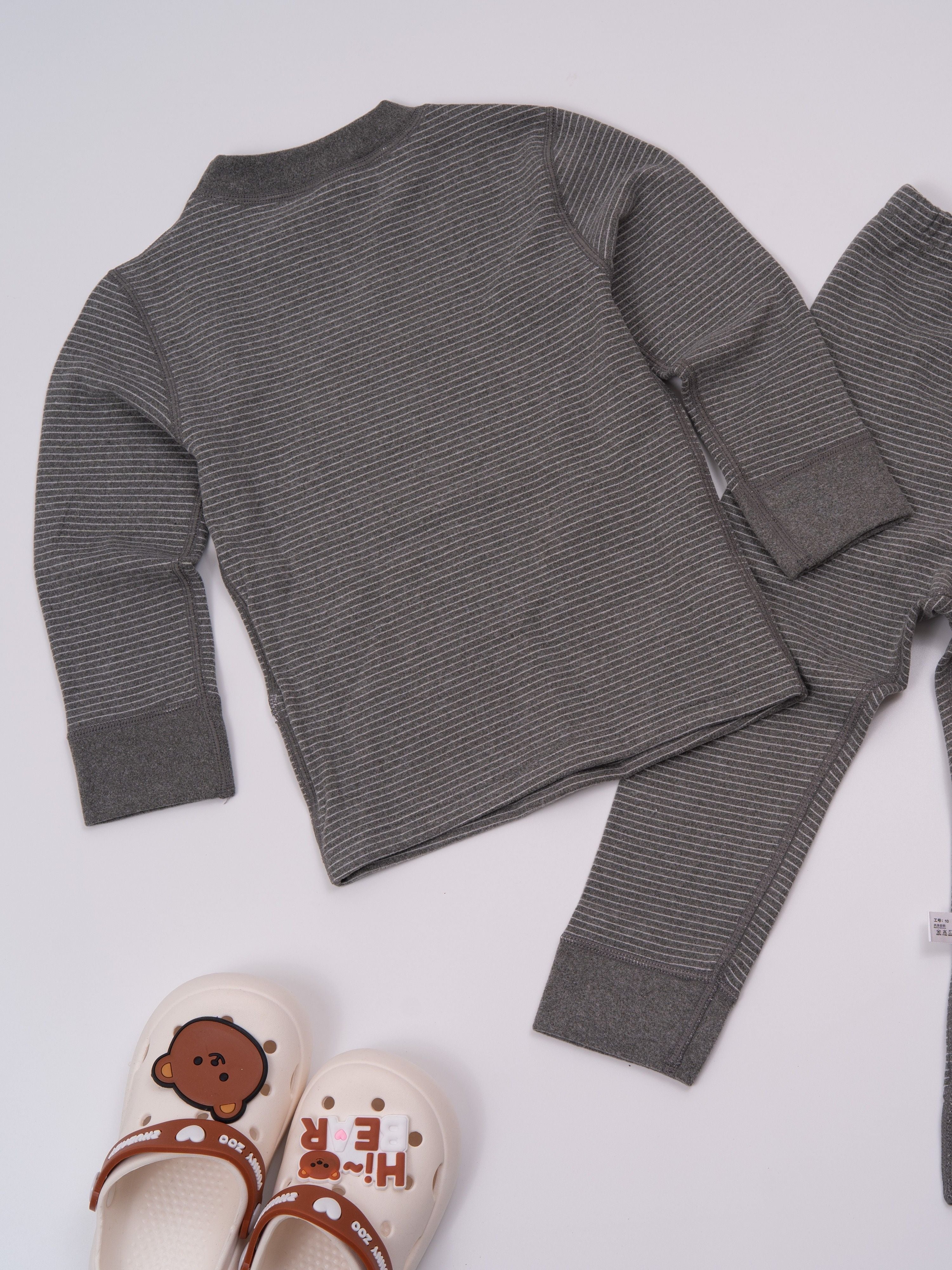 Toddler Boys Pajama Set Long Sleeve Top and Pants Stripe Pattern Fall Winter