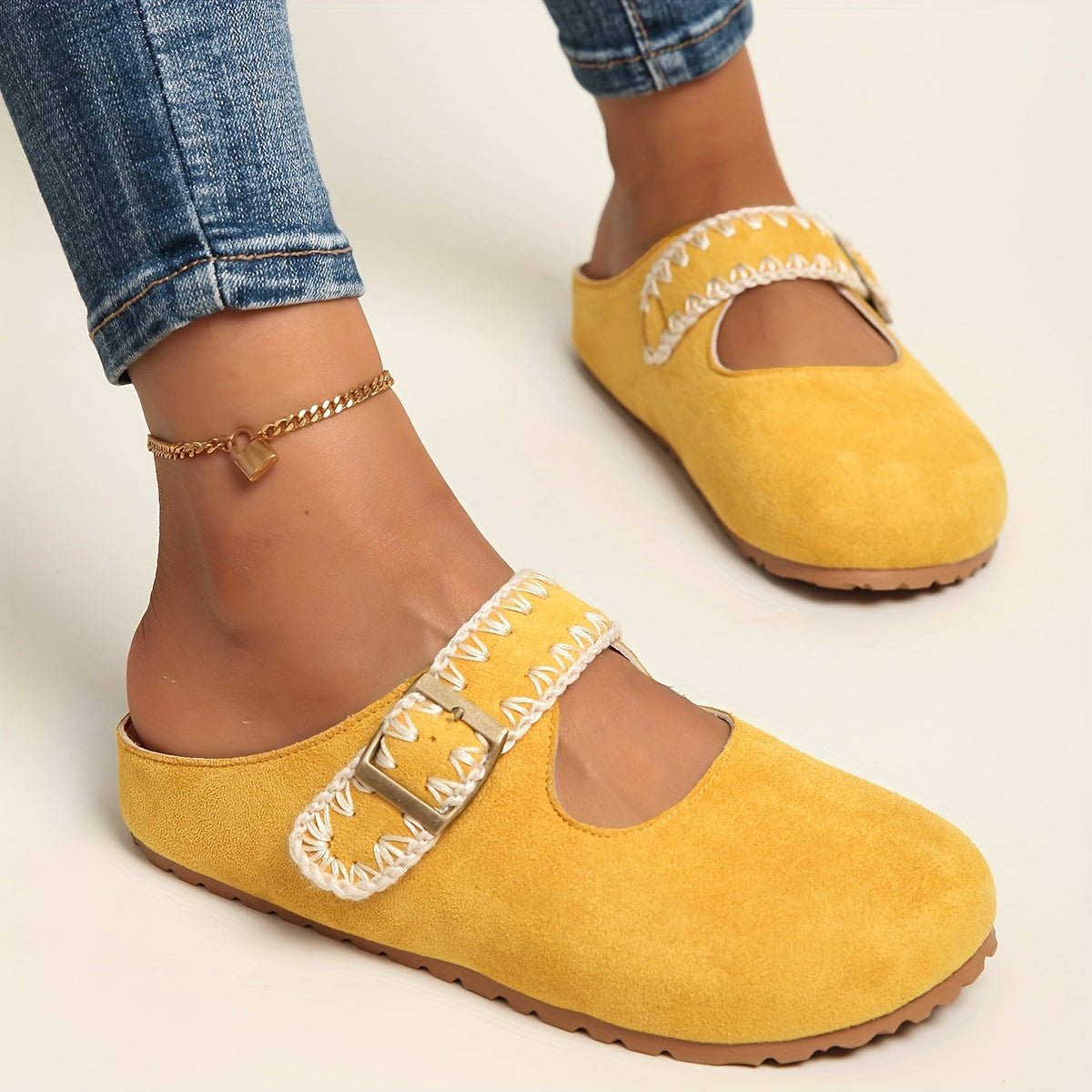 Women's Pink Slip-On Platform Sandals with Cushioned EVA Sole and Bow