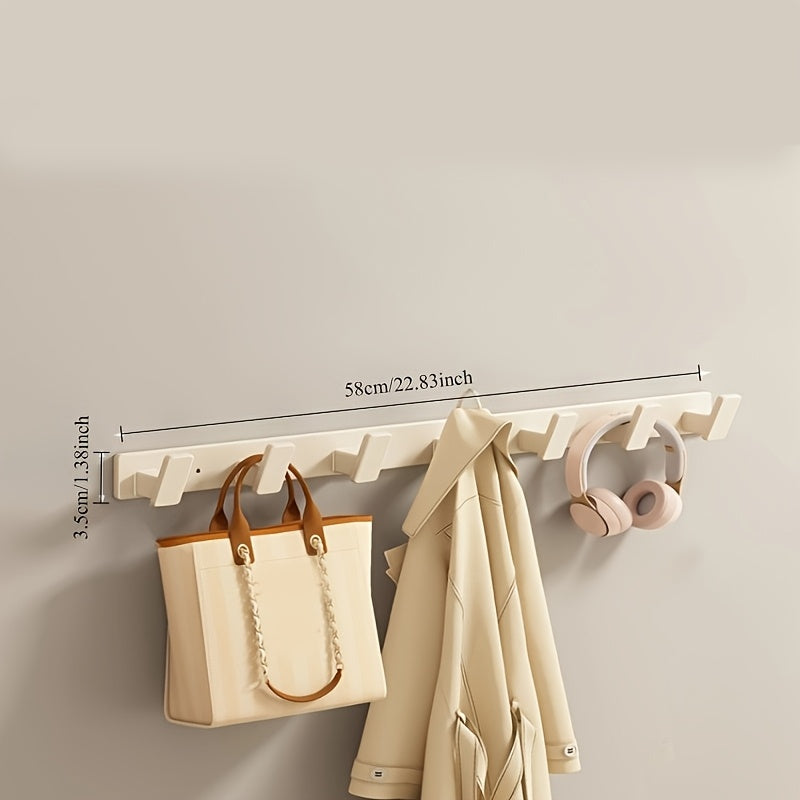 Aluminum Wall Mount Organizer for Coats Hats Keys Towels and Bath Supplies