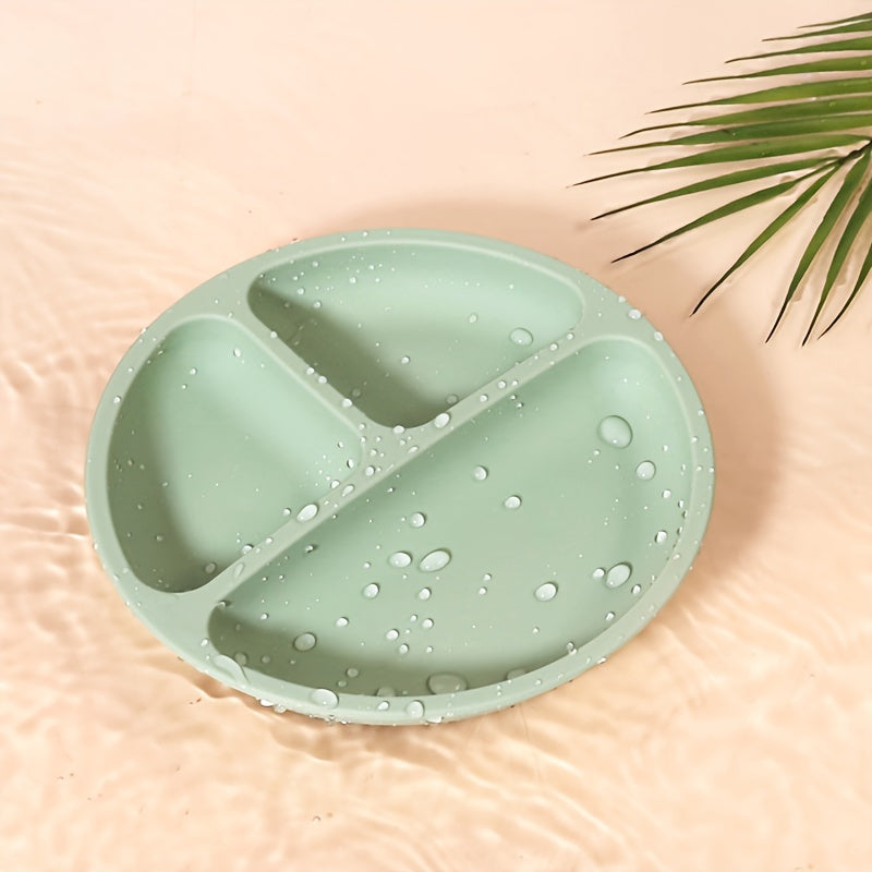 Divisor de plato de silicona con ventosa para niños que aprenden a comer de forma independiente