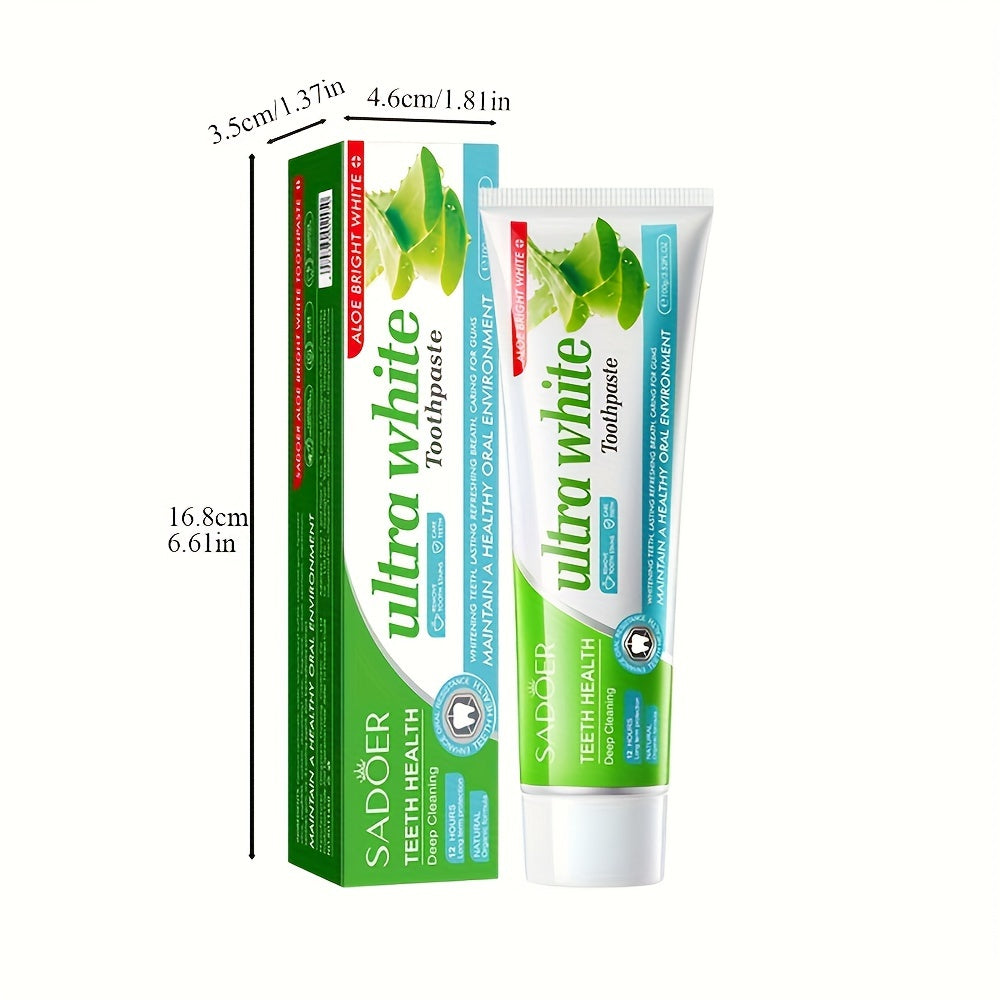 Pasta de dientes de Aloe Vera 100g Limpieza profunda y blanqueamiento para un aliento fresco