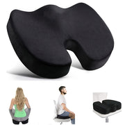 Long-Lasting Comfort Seat Cushion for Office Chairs Ergonomic Support Black