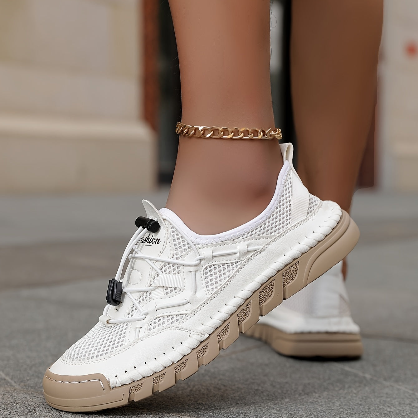 Women's Slip-On Yoga Sneakers Breathable Mesh Cushioned Insole Casual Shoe