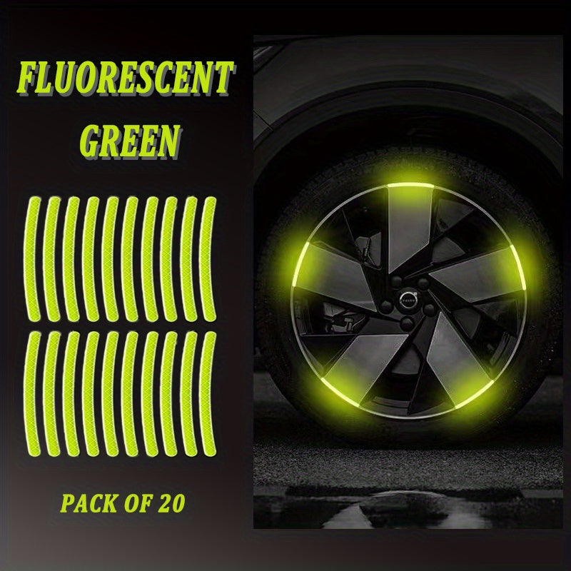 20 Pack Wheel Safety Warning Stickers Self-Adhesive for Vehicle Safety
