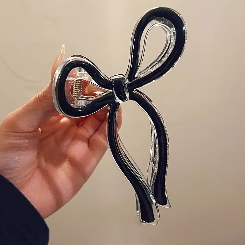 Large Bowknot Hair Clips Set for Securing Hairstyles Plastic Elegant Bohemian Butterfly Style