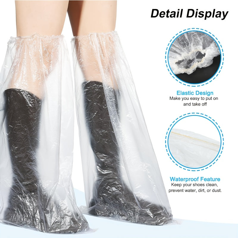 10 Pcs Unisex Waterproof Dustproof Shoe Covers Rain Shoe Boots Thick Wear-Resistant