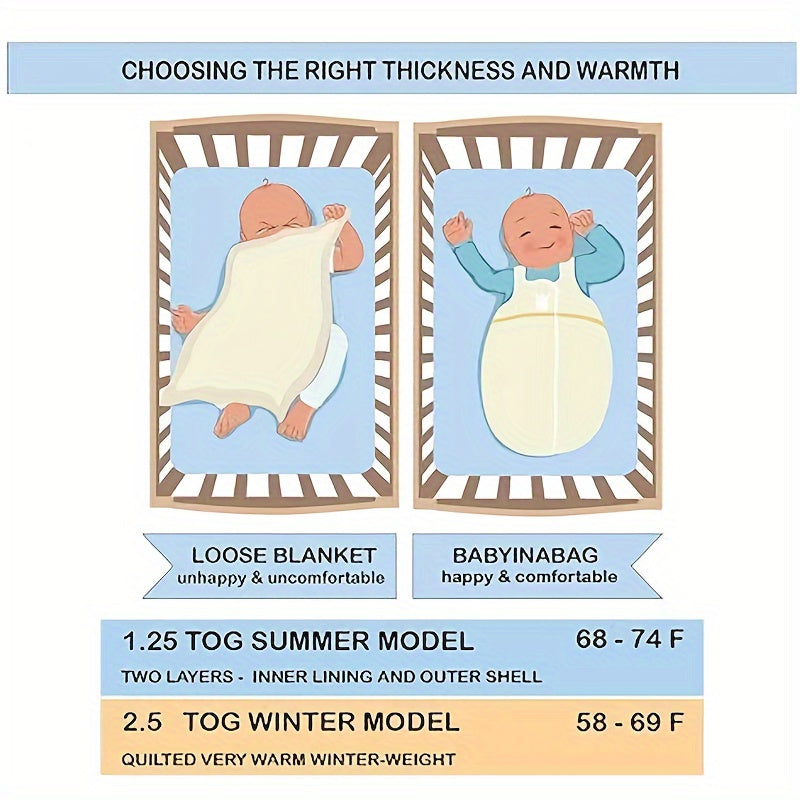 Yangi tug'ilganlar va kichkina bolalar uchun bolalar uyqu sumkasi 2.5 TOG Minky Dot paxta uyqu sumkasi