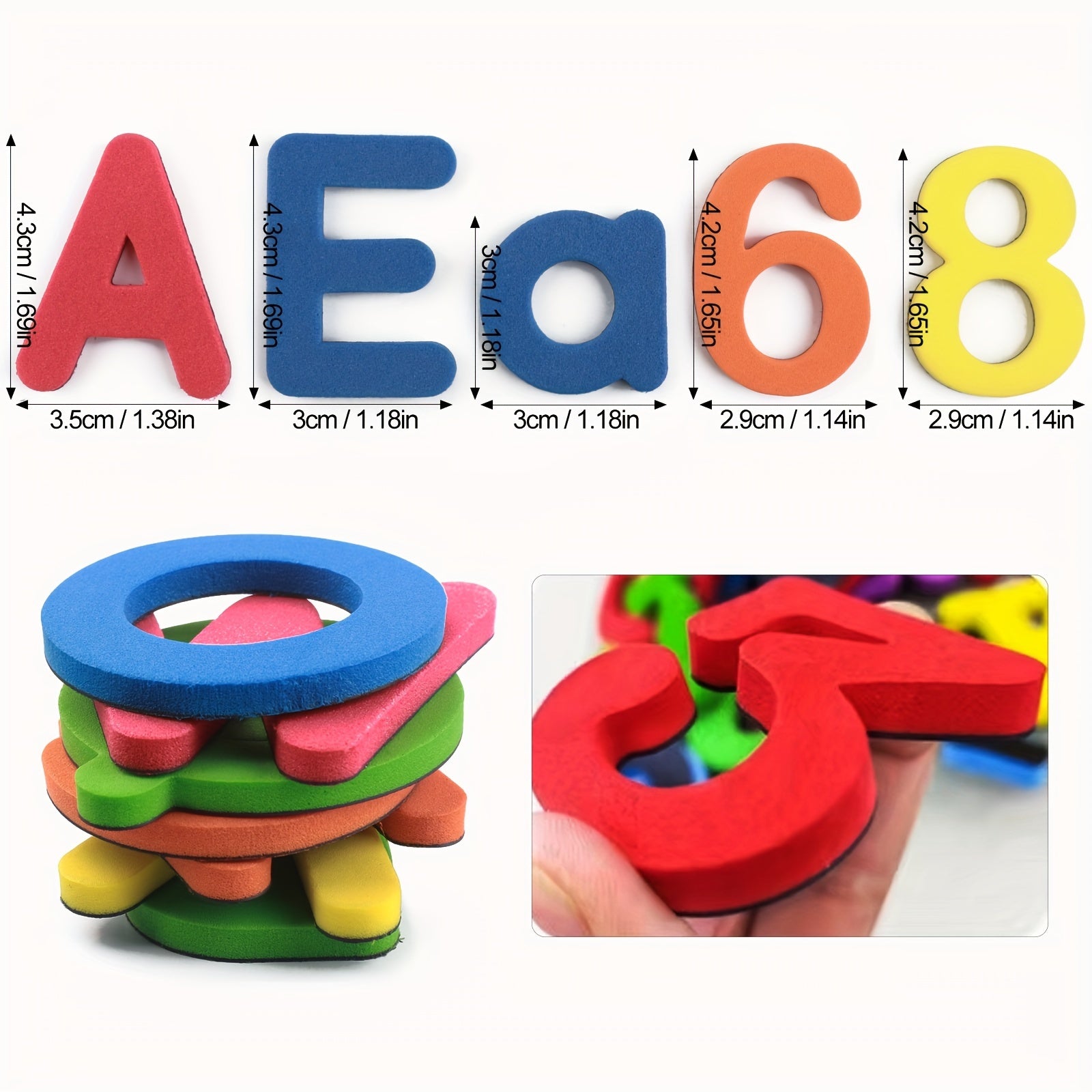 Educational Magnetic Stickers for Kids 3+ Number Refrigerator Magnets Set of 26