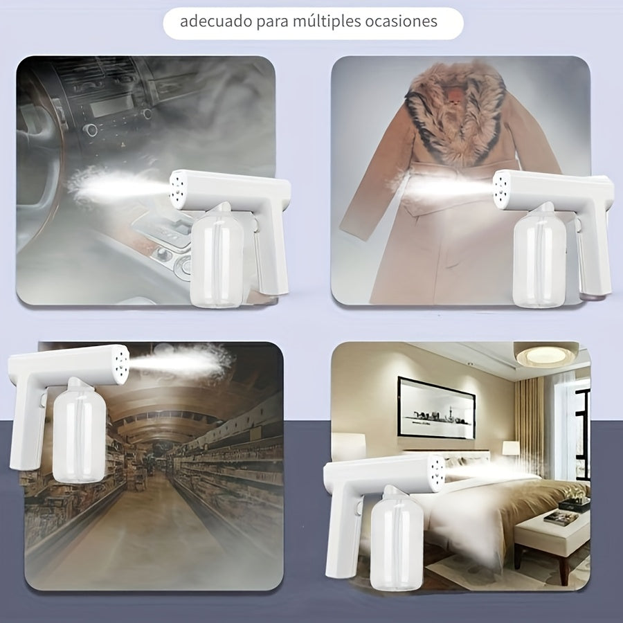 300ml Electric Nano Spray Gun Humidifier Air Freshener Diffuser USB Rechargeable Blue Light Atomizer