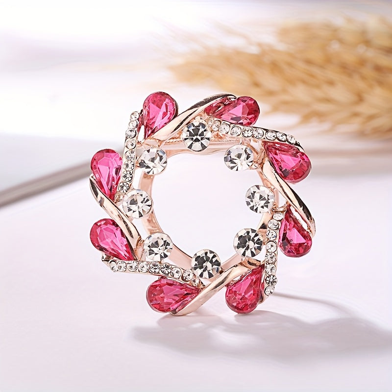 Women's Rhinestone Scarf Clips Safety Pin Fashion Accessory Gift