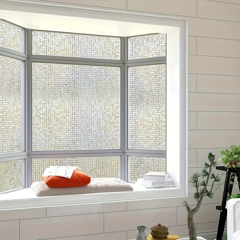 Static Cling Glass Window Film 10mil PVC Privacy Stickers for Living Room Bathroom