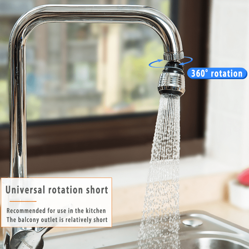 High Pressure Faucet Extender with 360-Degree Rotation and 2 Modes for Kitchen Sink