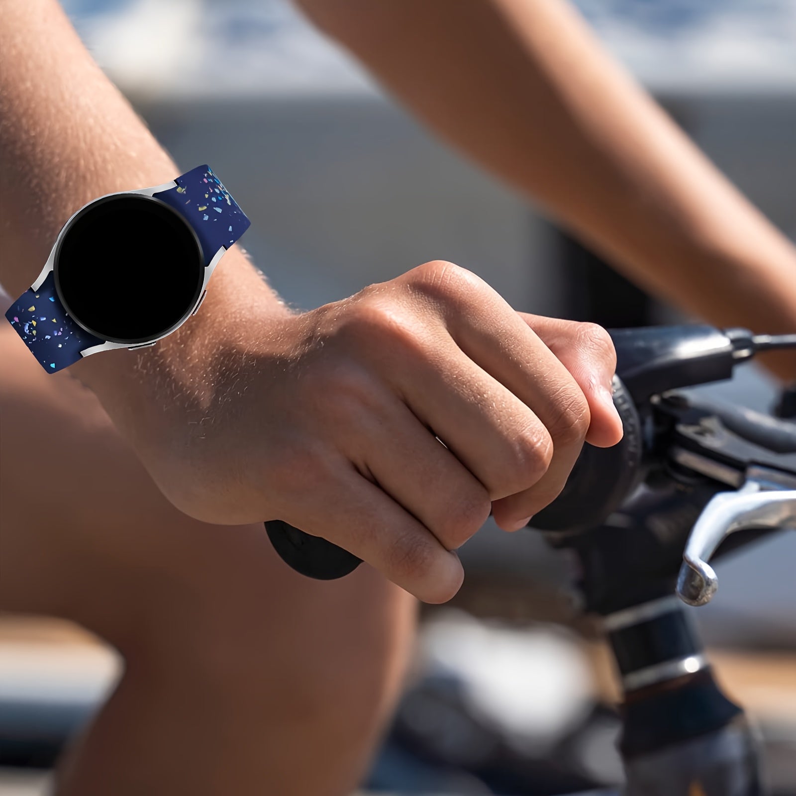 Samsung Galaxy Watch 4/5/6 uchun rang-barang silikon bilaguzuk, sozlanadigan kamar, erkaklar va ayollar uchun