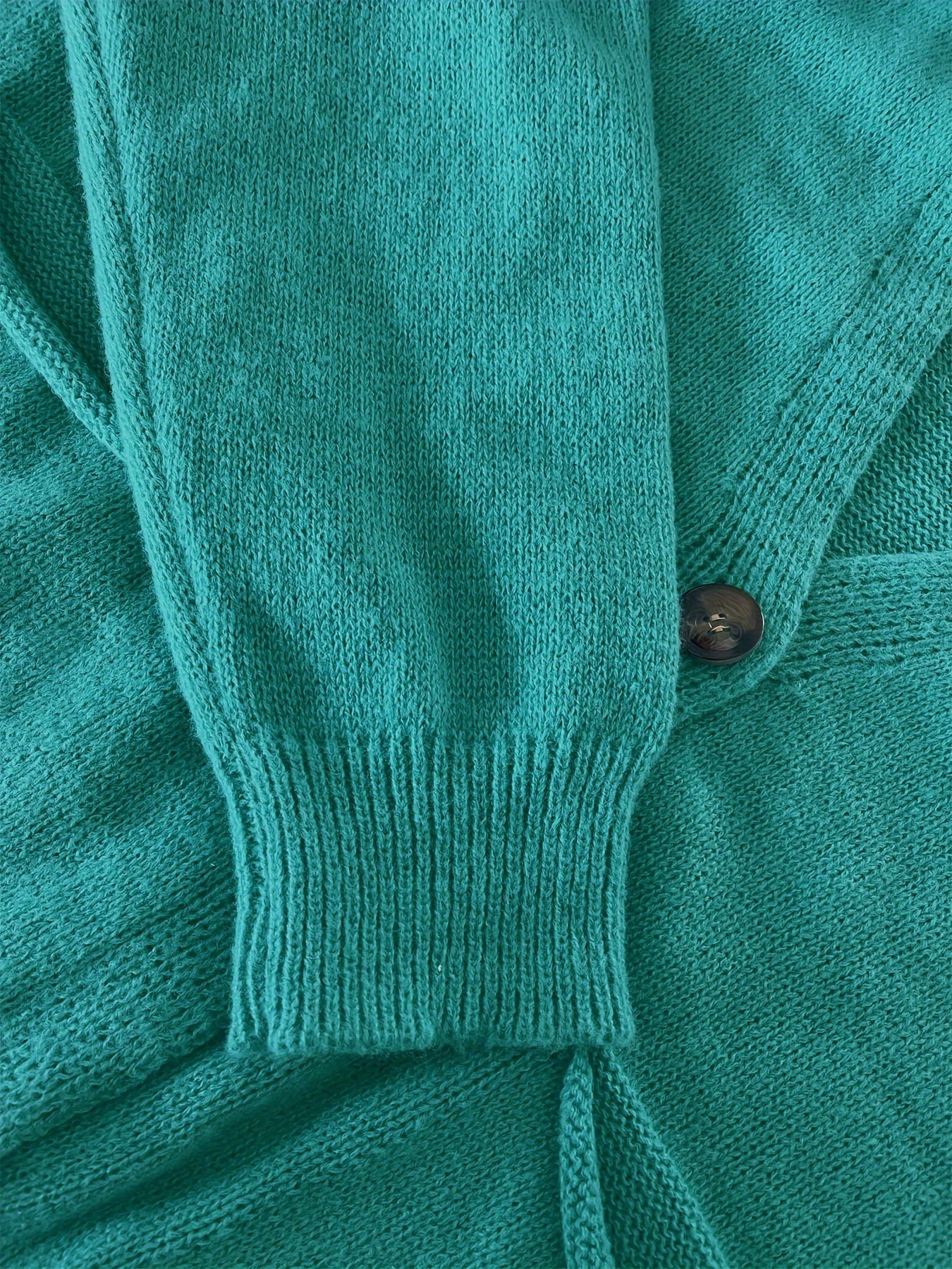 Plus Size Women's Cardigan Soft Knit Open Front Button Spring Fall Layering