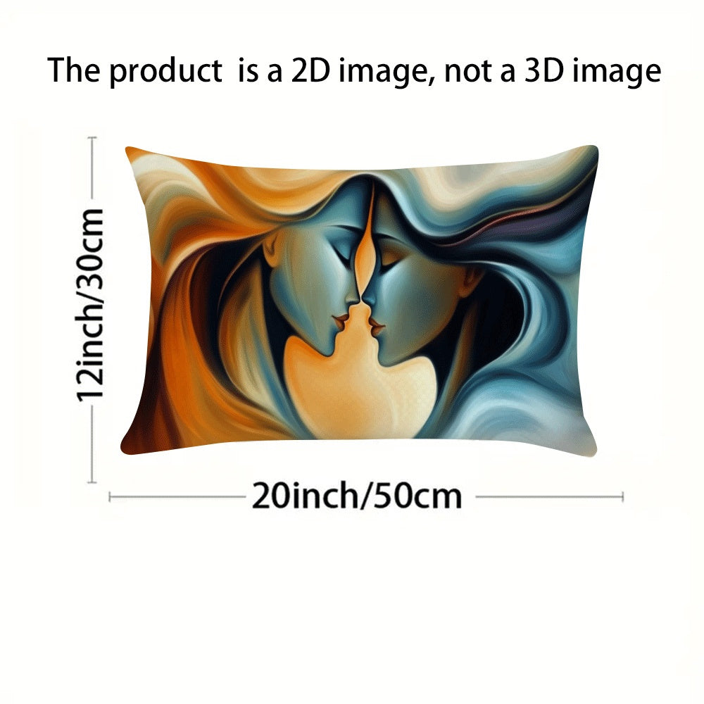 Square Cushion Covers Set of 2 50.8x30.48cm Outdoor Indoor Easy Clean Zip Closure