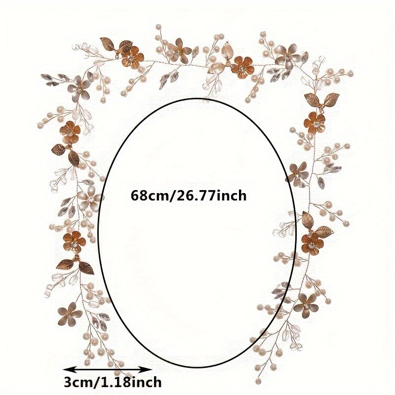 Bridal Hair Vine with Pearls and Rhinestones for Wedding and Bridesmaids