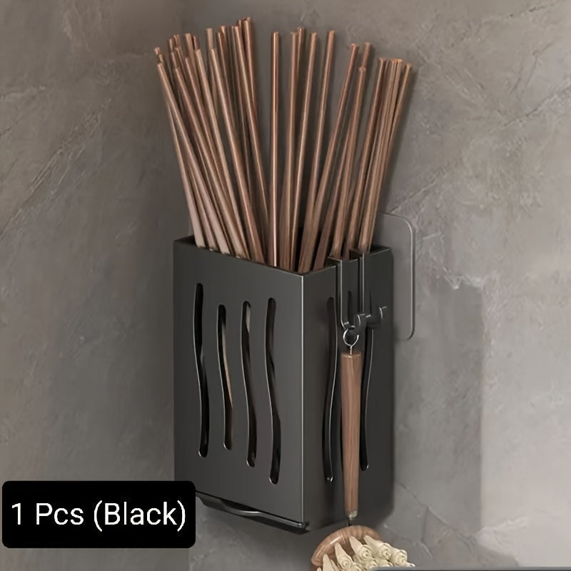 Multifunctional Kitchen Utensil Holder Wall Mount or Countertop Plastic Organizer