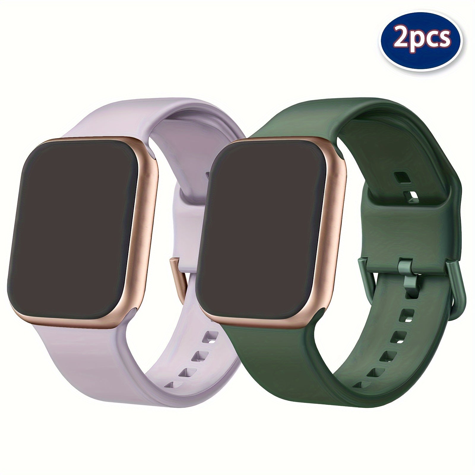Ikki yumshoq silikon sport soat bilaguzuklari Apple Watch uchun qora va oq ranglarda, suv o'tkazmaydigan va sozlanadigan, iWatch Ultra, SE, Series 1-9 (38mm-49mm) bilan mos keladi. Erkaklar va ayollar uchun mos.