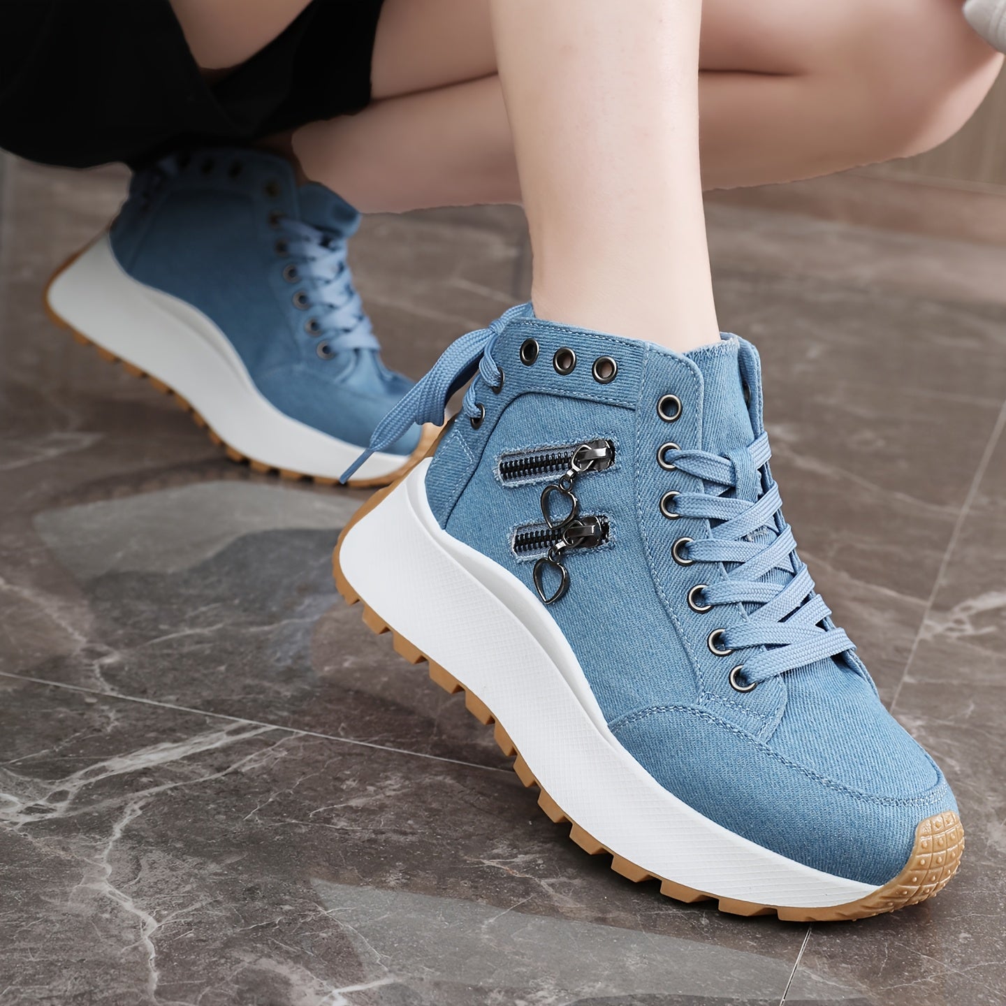 Women's Casual Sports Shoes, Lightweight, Multi-Color, Comfortable Platforms