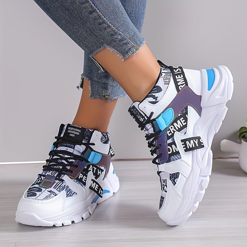 Women’s Breathable Fabric High Top Sneakers for Fitness and Daily Wear