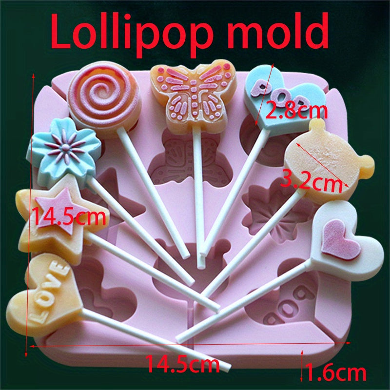3D Silicone Lollipop Mold for Cake Pops Reusable Candy and Snack Baking Tool