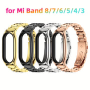 Stainless Steel Replacement Band for Mi Band 3-9 Dual-Tone Adjustable Fit