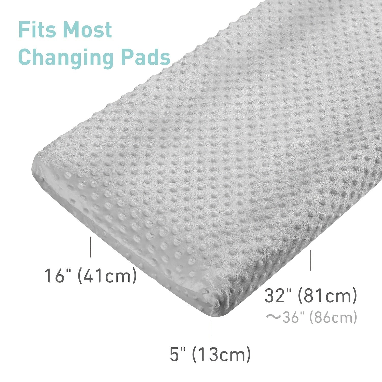 Changing Pad Cover 2 Pack Soft Minky Dots Plush Breathable Wipeable Baby Boy Girl