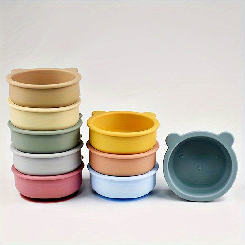 Silicone Feeding Bowl with Suction for Kids BPA-Free Cartoon Design Gift