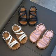 Girls Summer Sandals Breathable PVC Tassel Flat Shoes for Casual Outdoor Wear