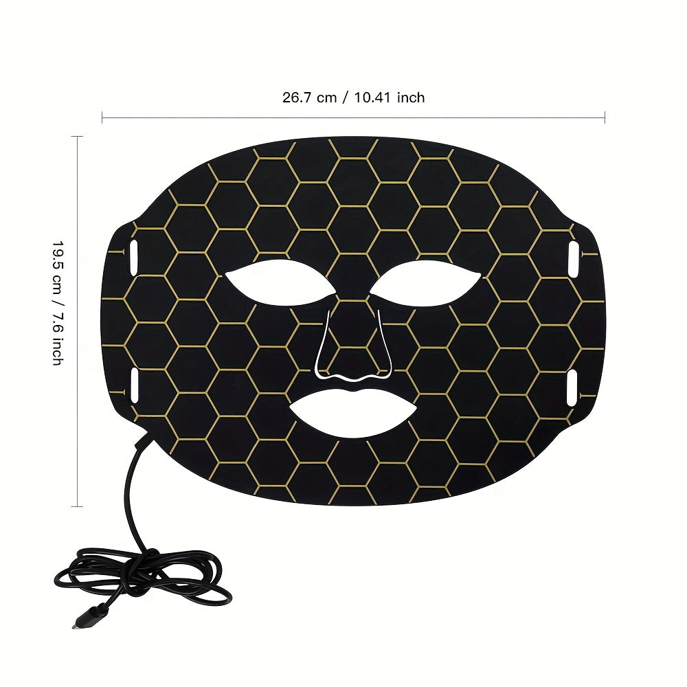 Dispositivo portátil de cuidado de la piel con siete opciones de luz de color máscara facial de terapia de luz recargable