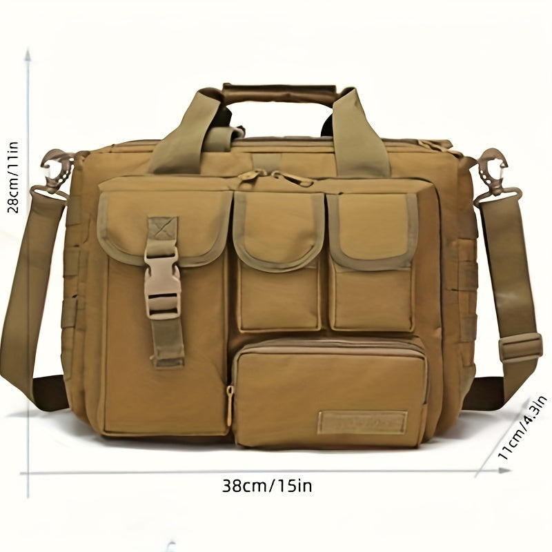 Camo Water-Resistant Backpack with Laptop Compartment and Adjustable Strap