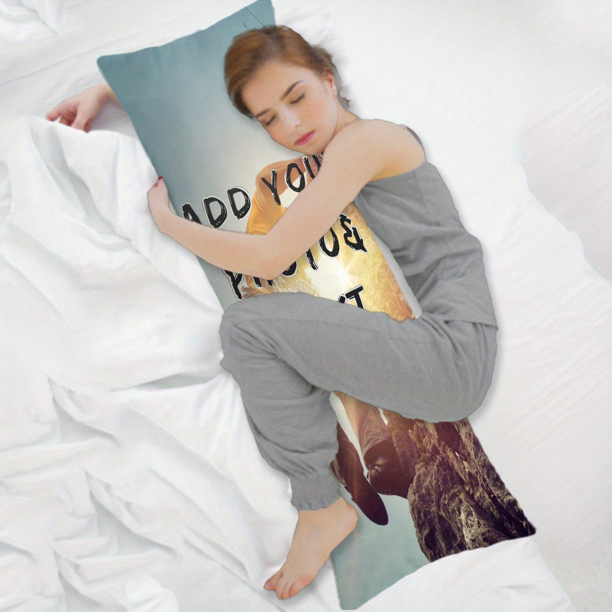 Personalized Long Body Pillowcase 20x54 Inches Custom Photo or Text Soft Cover