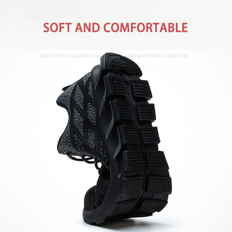 Breathable Safety Sneakers with Steel Toe Puncture-Proof Sole for All Seasons