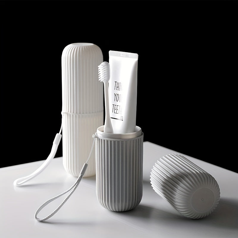 Travel Toothbrush Case with Gargle Cup, Portable, Multifunctional Storage Box