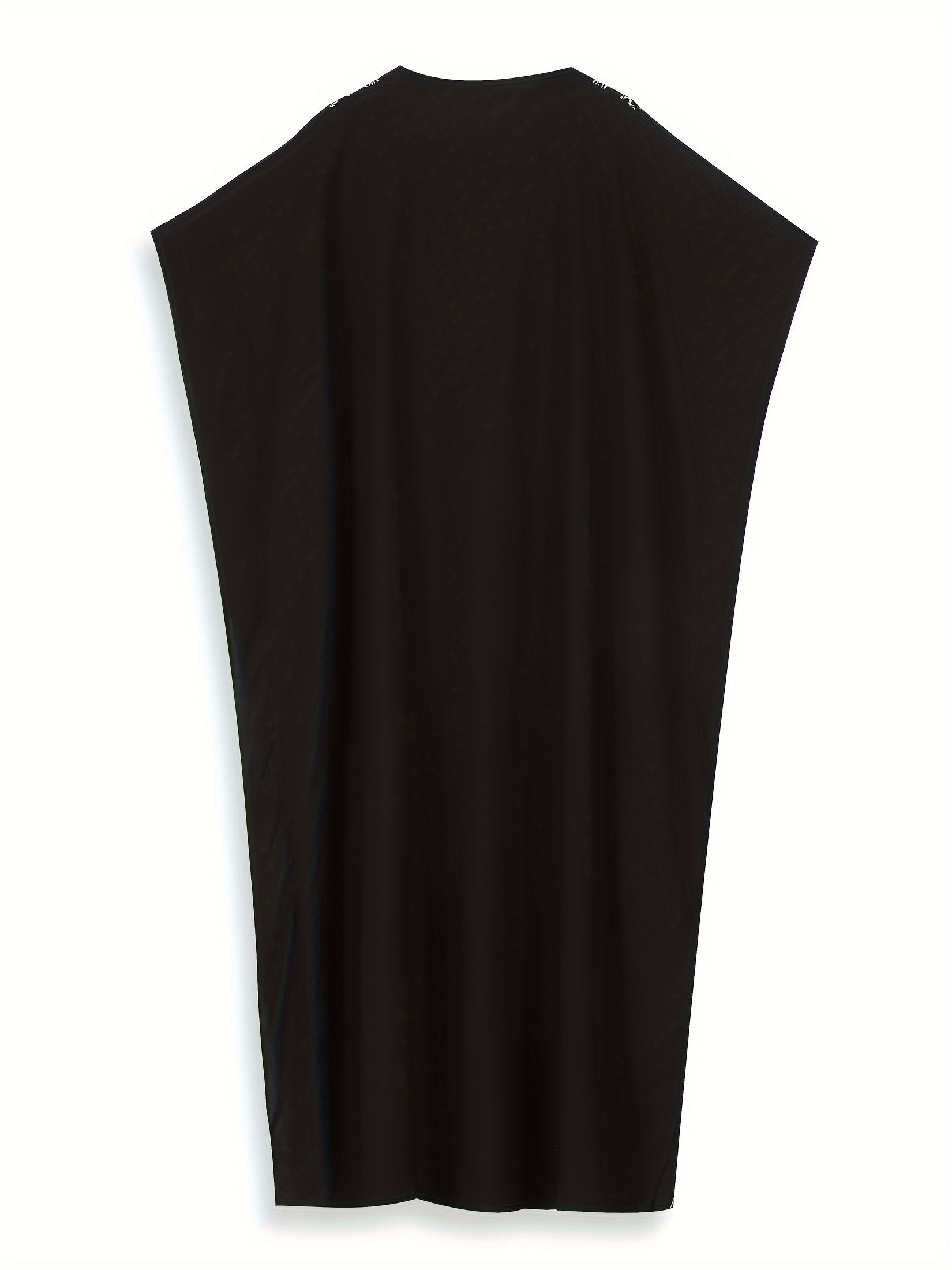 Plus Size Embroidered Loose Kaftan Dress, Batwing Sleeve, Casual Summer Wear