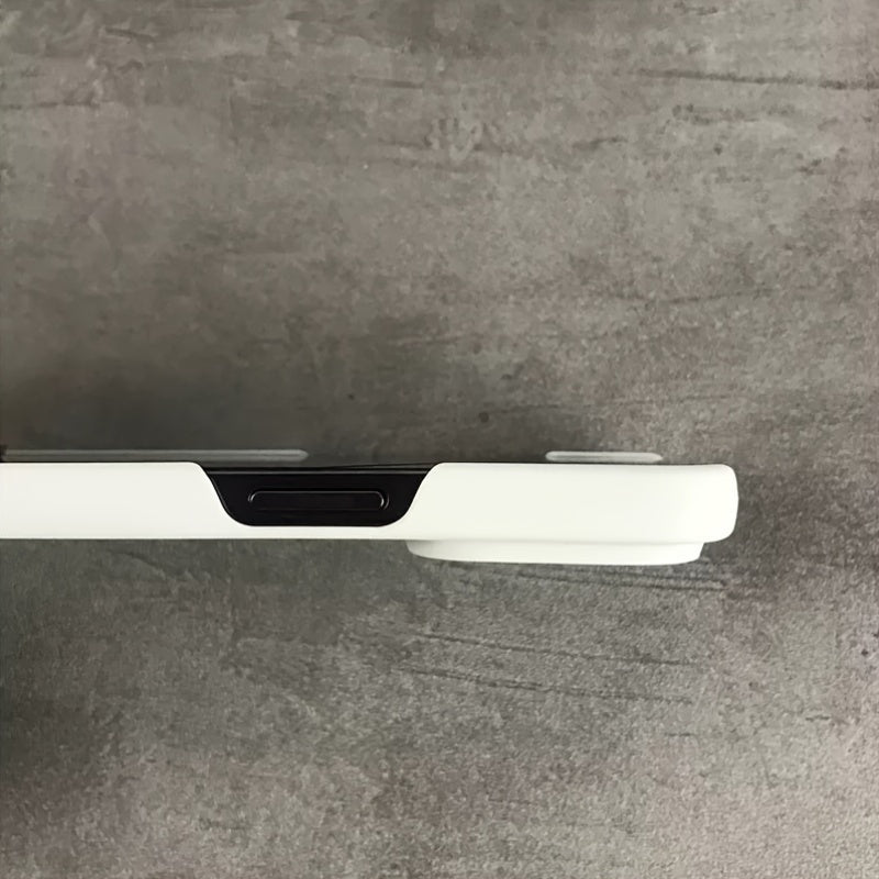 Чехол-крышка для Apple iPhone 15 Pro Max, жесткий корпус, полукрышка, теплоотвод, однотонный цвет, белый