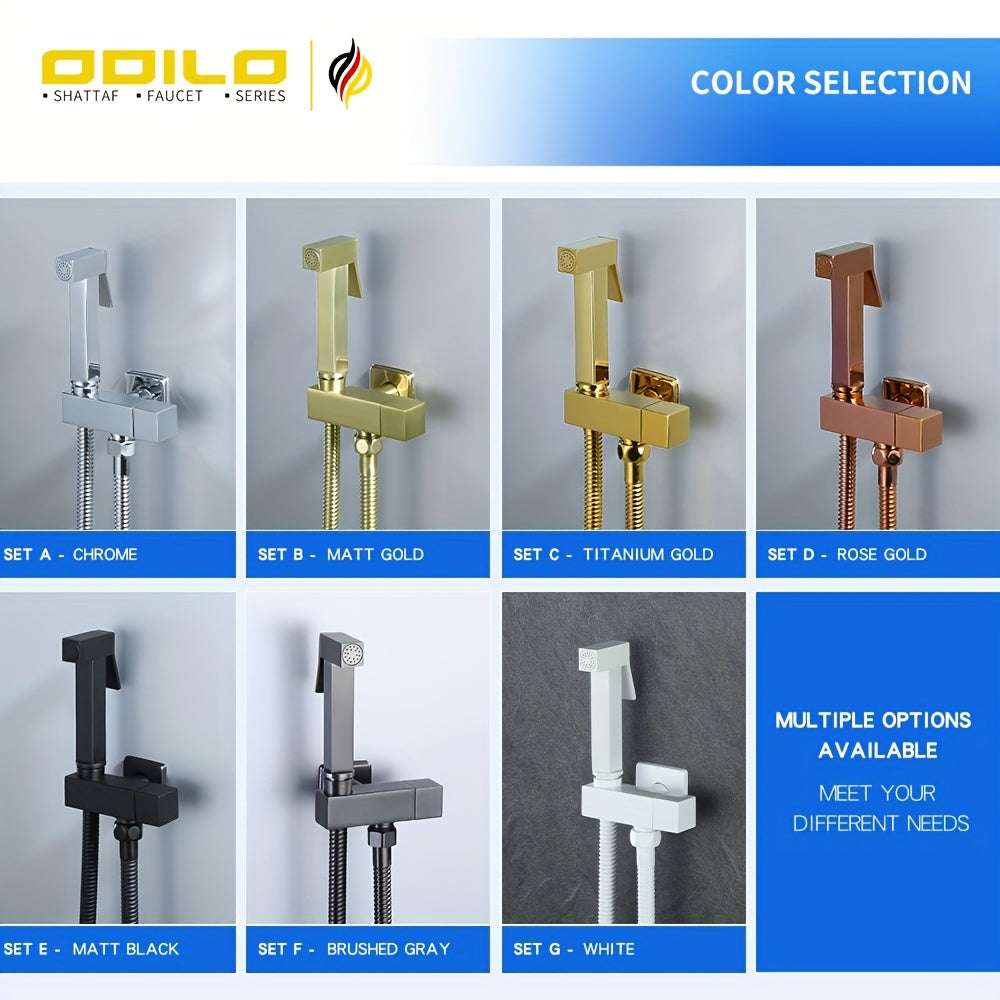 1-частный медный туалетный распылитель с интегрированной женской насадкой для смыва, в цвете розового золота.