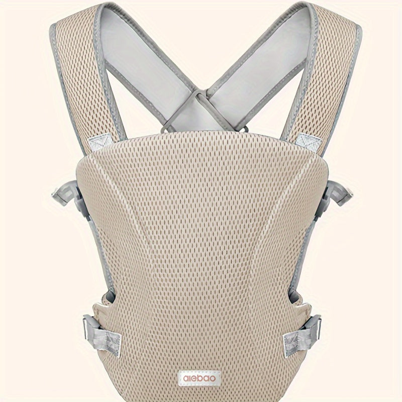 All-Season Baby Waist Stool Carrier for Kids in Deep Gray Red Navy