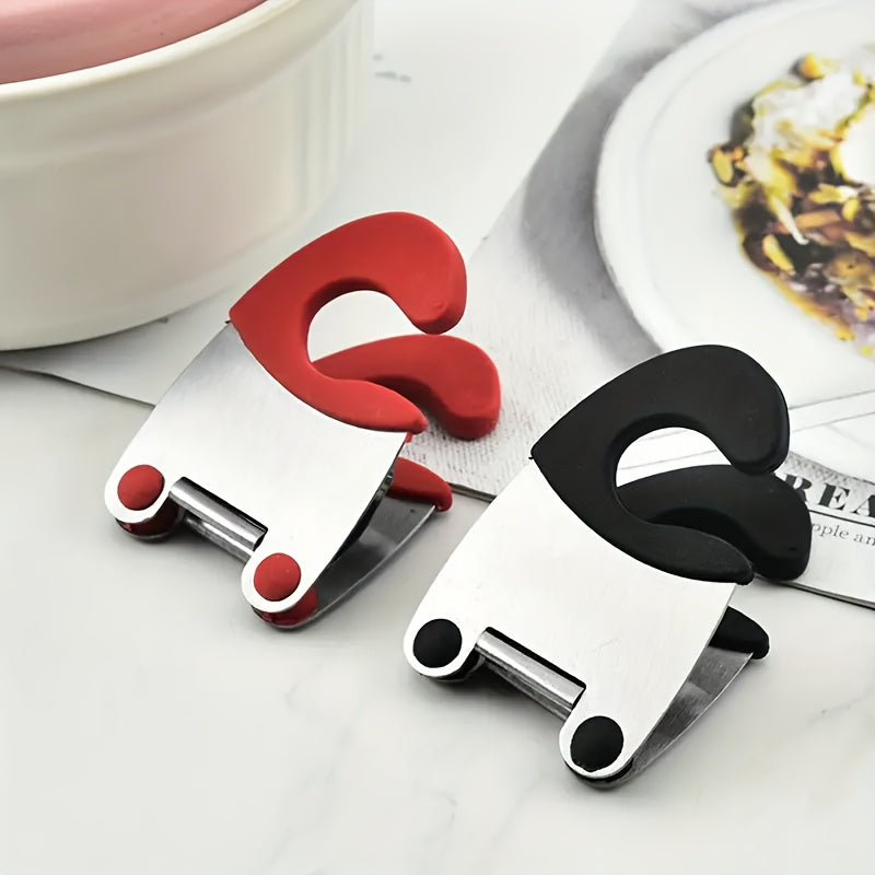 Silicone Pot Clamp and Spoon Holder Kitchen Utensil Rest Flexible Clamp