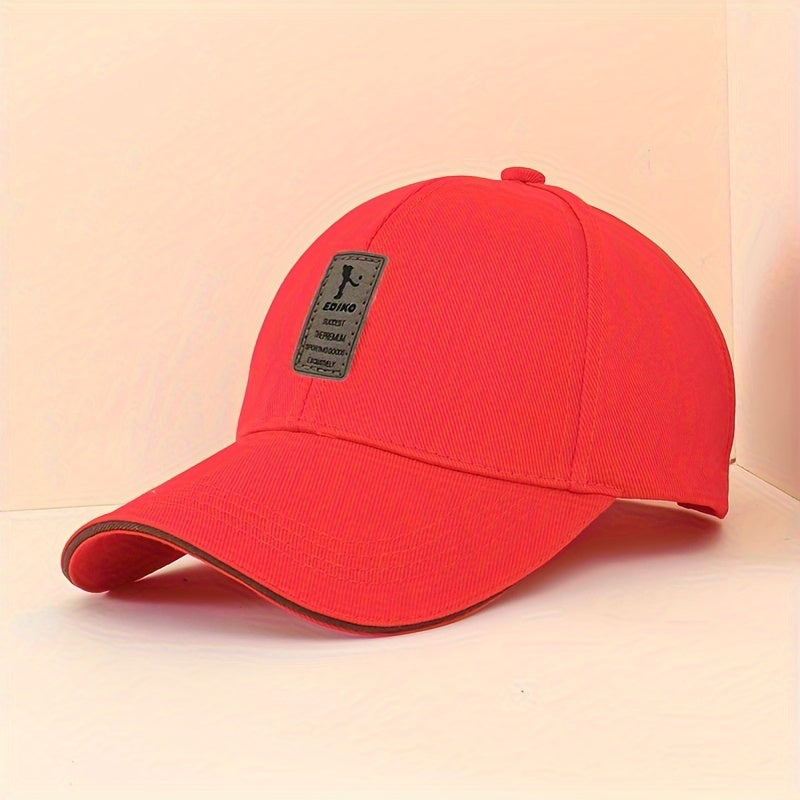 Unisex Solid Color Lightweight Adjustable Polyester Baseball Cap for Sun Protection