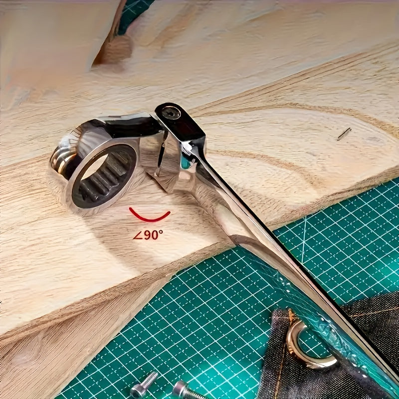 Ratchet kaliti 72 tishli 180° aylanadigan mustahkam metall avtomobil DIY ta'mirlash