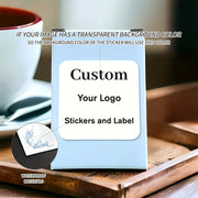 Custom Stickers Waterproof UV Resistant Sturdy Paper for Business, Wedding, Gift Packaging